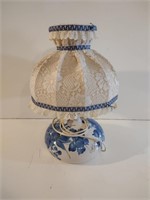 Vintage Ceramic Lamp w/ Lace Shade