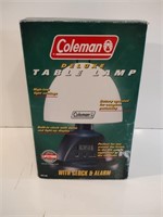 Coleman Deluxe Table Lamp w/ Clock and Alarm