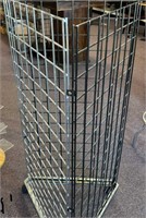 gridwall wire rack - 4ft black and silver