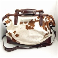 Genuine leather cow hide purse bag