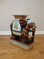 Vintage Ceramic Elephant Plant Stand/Stool