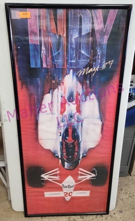 1989 Marlboro Indy Poster Framed