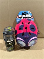 New kids raskullz 3+ kids helmet & water bottle