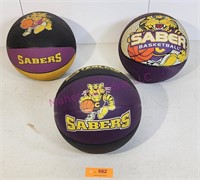 (3) Saber Basketballs