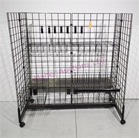 Display Rack on Wheels w/Shelves & Baskets