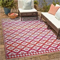 Indoor Outdoor 4X6 ft Boho Reversible Area Rug