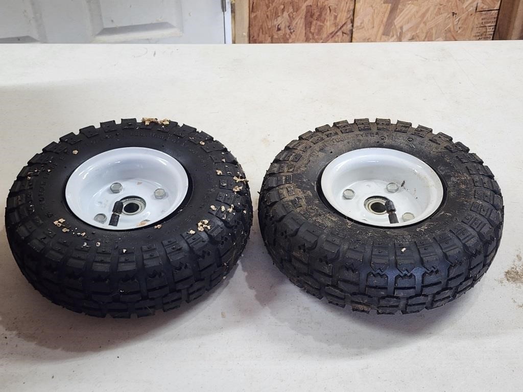 2 New 10" Wheels and Tires with Tubes