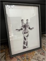 Framed Sisi & Seb Happy Giraffe Art Print
