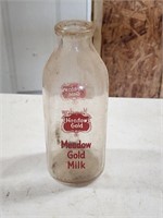 Meadow Gold 1 Quart Glass Milk Bottle