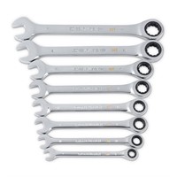 $64  SAE 90-Tooth Ratcheting Wrench Set (8-Pc)