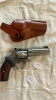 Ruger GP100 .357 revolver 
With leather holster