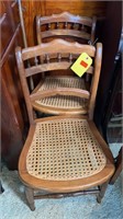 (2) WOVEN BOTTOM CHAIRS