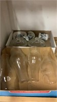 Oil Chimney Lamps, Champagne Plates, Assorted