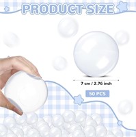 Shappy 50 Pcs 2.75 Inch Plastic Balls 2 PACK