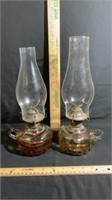 Oil Finger Lamps with Chimneys (2)