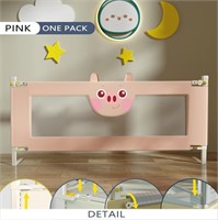 Bed Rail for Toddlers One Pack(78", Pink)