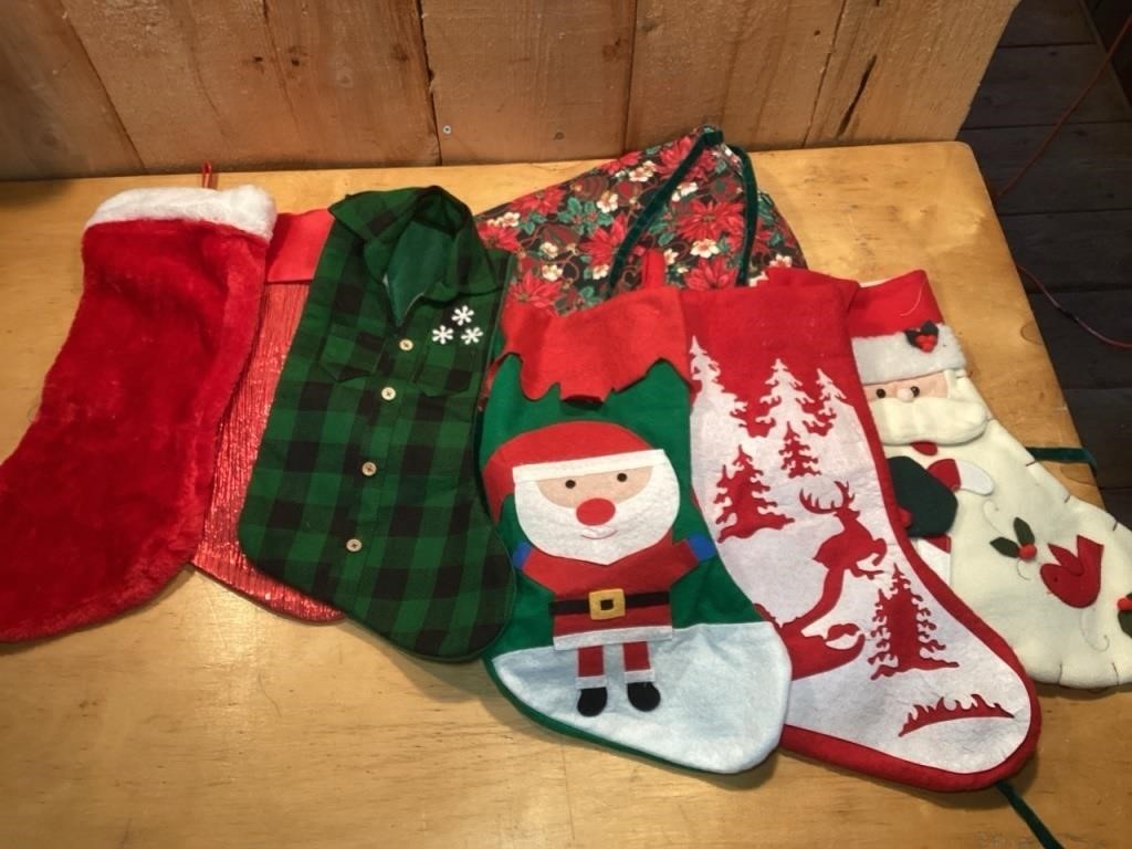 Christmas stockings and tree skirt
