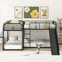 Full & Twin L-Shaped Bunk Bed