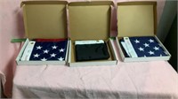 2 American and 1 POW flags new