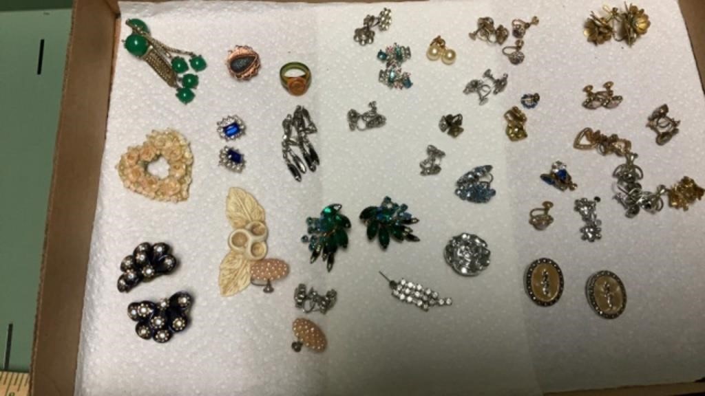 Clip Earrings and Miscellaneous Jewelry
