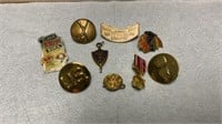 Assorted Lapel Pins, some Military