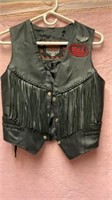 Leather vest size s
