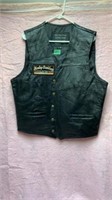 Italian Stone leather vest size xl