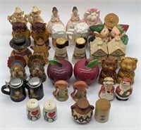 (JL) Salt and Pepper shakers 2-4in h