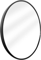 Bathroom Round Mirror 20-Inch Black