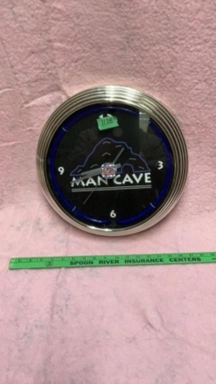 Man cave battery clock 12”