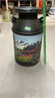 Hand painted milk can