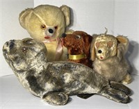 (FG) Vintage Stuffed Animals , Bear, Seal and