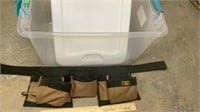 Tool Belt with Lidded Tote