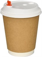 8 oz 100pcs Single-Use  Coffee Cup with Lid