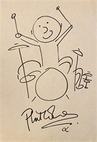 Phil Collins drawing and signature