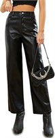 Faux Leather High Waisted Pants- SIZE Medium