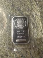 1 oz. Sunshine Mint Silver Bar 0.999 Sealed Lot #6