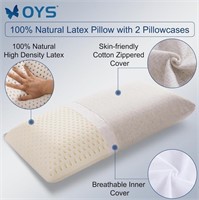 100% Natural Latex Bed Pillow Queen, Firm