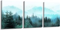 Canvas Wall Art Fresh Fog Forest Modern