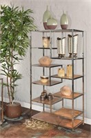 Allazzo 72 Inch Etagere Pier Unit Stainless Steel