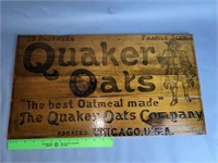 Quaker Oats Wood Sign