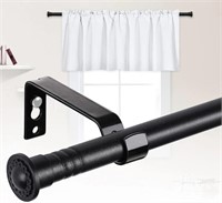 MATTE BLACK CURTAIN ROD FOR WINDOW 66 T0 120 INCH