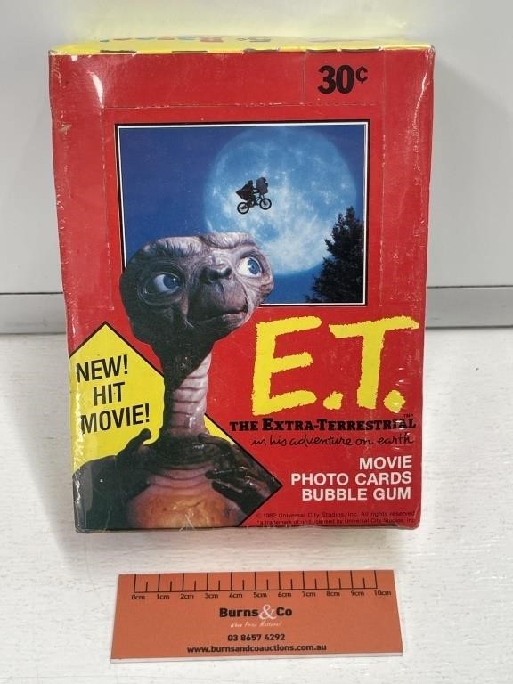 1982 E.T Movie Photo Cards Bubble Gum Counter Top