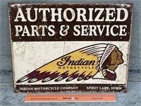 INDIAN MOTORCYCLES Authorized Parts & Service Tin