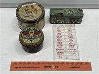 Assorted Household Advertising Tins Etc. Inc.