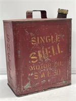 SINGLE SHELL Motor Oil Running Board Tin