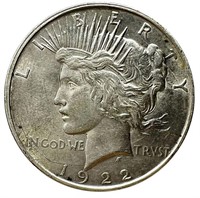 1922-D Silver Peace Dollar XF