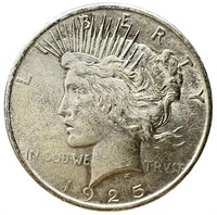 1925 Silver Peace Dollar VF