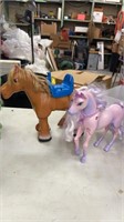 Vintage ideal toy Kaboodle 12” pony and Barbie
