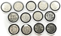 Lot of (13) IKE Dollars in Airtite Holders